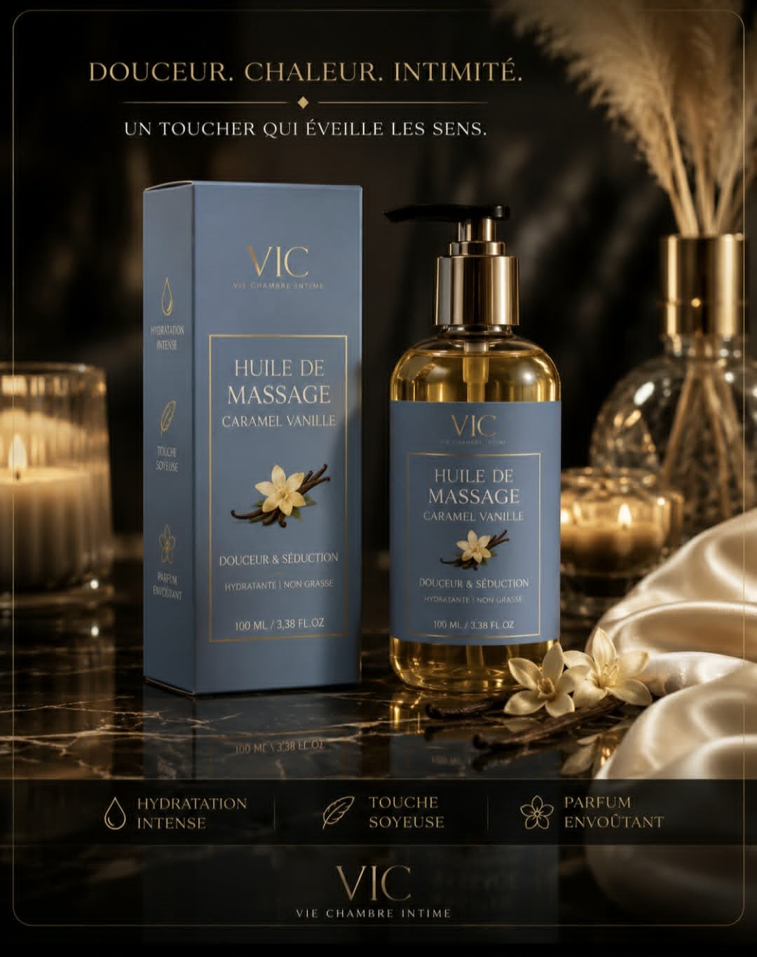 Oil de massage Caramel vanille