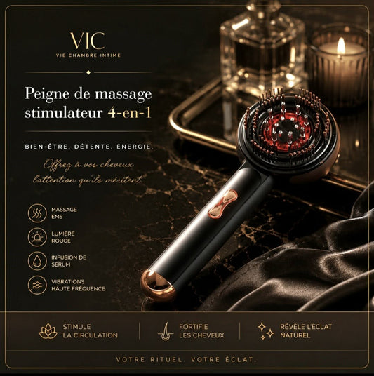 Brosse Massage Lumina – Micro-courants EMS et lumière rouge