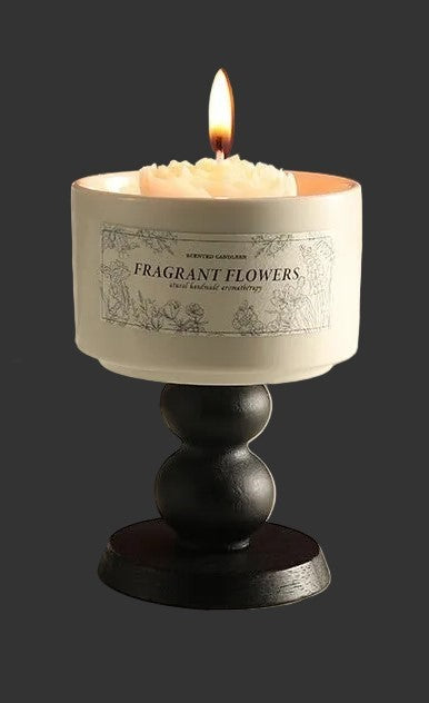 Camellia-scented Candle In A Stem Glass For A Premium, Sophisticated Vibe